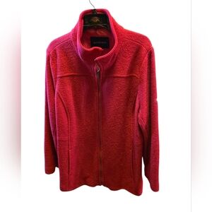 20W Lands' End Red Wool Zippered Jacket, Like New